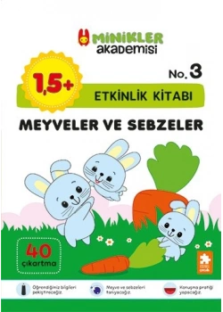Minikler Meyveler Sebzeler Etkinlik Kitabı no-3 Eksikparça