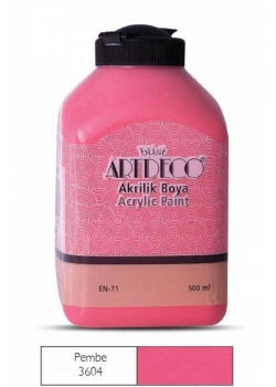 Lisans Artdeco Akrilik Boya 500 Ml Pembe  Lv-Y-070L-3604