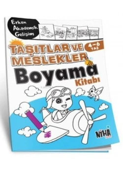 Taşıtlar Meslekler Boyama Kitabı 4-6 Yaş  Niha Çocuk