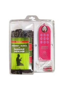 Ayfa Sesli Seccade Eğitici Namaz Seti Takım Pembe Renk
