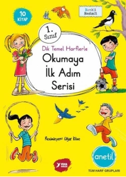 1.Sınıf Dik Temel Harflerle Okumaya İlk Adım 10 Kitap  Anetil  Heceli  Yuva Yayın