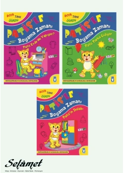 Patişle Boyama Zamanı Boya Tanı Öğren 3 Kitap 2- 3 Yaş Timaş Çocuk