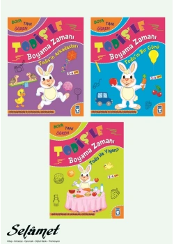 Todişle Boyama Zamanı Boya Tanı Öğren 3 Kitap 3-4 Yaş Timaş Çocuk