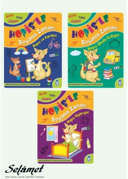 Hopişle Boyama Zamanı Boya Tanı Öğren 3 Kitap 5-6 Yaş Timaş Çocuk