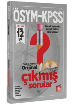 Cba Ösym Kpss Gy Gk 2014-2025 Son 12 Yıl Orijinal Çıkmış Sorular Video Çözümlü