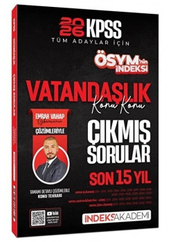 2026 Kpss Vatandaşlık Son 15 Yıl Konu Konu Çıkmış Sorular İndeks Akademi