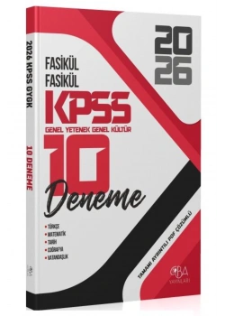Cba 2026 Kpss Gy Gk 10 Fasikük Deneme Cba Yayınları
