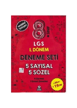 8.Sınıf 1.Dönem 10 Deneme 5 Sayısal 5 Sözel Örnek Akademi