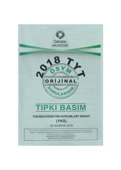 Ösym 2018 Tıpkı Basım   Örnekakademi