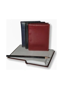 2K Suni Deri Cep Tipi Telefon Fihristi, 3 Yaprak 8x11 cm