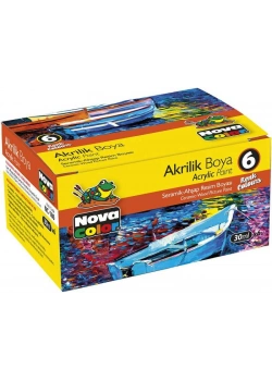 NOVA COLOR AKRİLİK BOYA 6 RENK NC-180