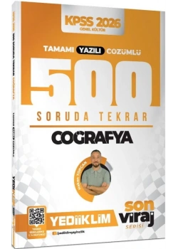 Kpss 2026 Gk Coğrafya 500 Soruda Tekrar Yazılı Çözümlü Son Viraj Yediiklim