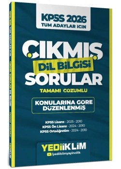 Kpss 2026 Tüm Adaylar Dilbilgisi Çıkmış Sorular 2010-2025 Yediiklim