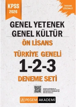 Pegem 2026 Kpss Gy Gk Önlisans Türkiye Geneli 1-2-3 Deneme Seti