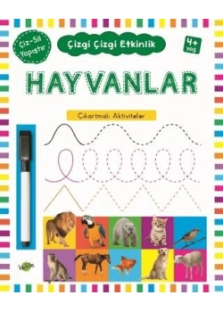 Hayvanlar Çizgi Etkinlik 4+Yaş Kukla