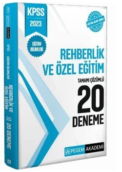 Pegem 2023 Kpss Rehberlik Özel Eğitim 20 Çözümlü Deneme