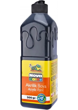 Nova Color Akrilik Boya 500 Gr Siyah Nc-386