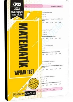 Pegem Kpss 2022 Gy Gk Matematik Yaprak Test