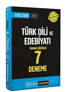 Pegem Kpss Öabt 2022 Türk Dili Edebiyati 7 Çözümlü Deneme