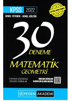 Pegem Kpss 2022 Gyg K Matematik Geometri 30 Çözümlü Deneme