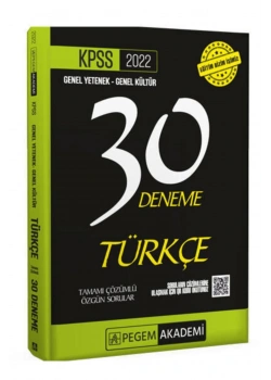 Pegem Kpss 2022 Gy Gk Türkçe 30 Çözümlü Deneme