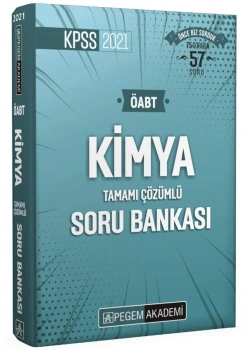 Pegem Öabt 2021 Kimya Çözümlü Soru Bankası
