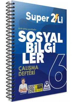 6.Sınıf Sosyal Bilgiler Süper 2 li Çalışma Defteri Soru Bankası Örnek Akademi
