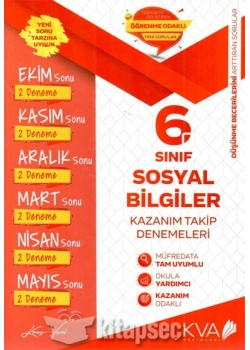 6.Sınıf Sosyal Kazanım Takip Denemeleri Koray Varol Akademi
