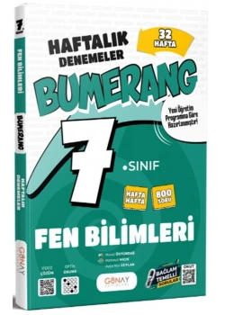 7.Sınıf Fen Bilimleri Bumerang Haftalık 40 Deneme Günay Yayınları