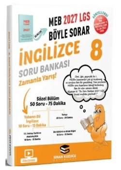 8.Sınıf İngilizce Soru Bankası 2027 Lgs Meb Böyle Sorar Sinan Kuzucu
