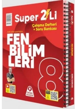 8.Sınıf Fen Bilimleri Süper 2 li Çalışma Defteri +Soru Bankası Örnek akademi