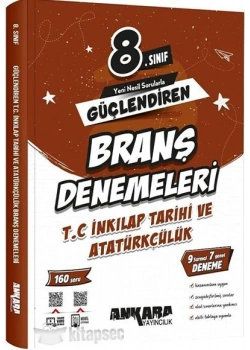 8.Sınıf İnkilap Tarihi Güçlendiren Branş Denemeleri Ankara Yayınları