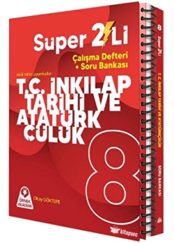 8.Sınıf İnkilap Tarihi Süper 2 li Çalışma Defteri+Soru Bankası Örnek akademi