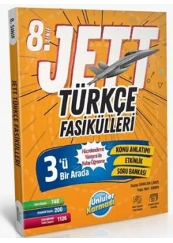 8.Sınıf Jett Türkçe Fasikülleri Konu Anlatımlı Soru Bankası Ünlüler Karması