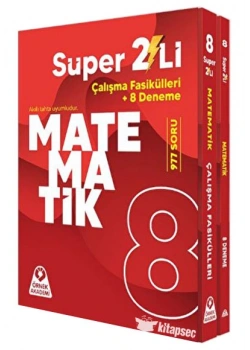 8.Sınıf Matematik Süper 2 li Çalışma Defteri Soru Bankası Örnek akademi