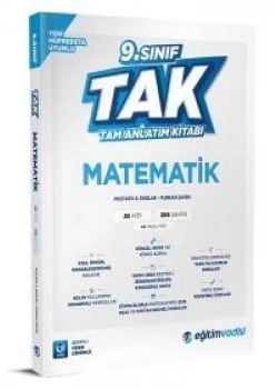 9.Sınıf Tak Matematik Tam Anlatım Kitabı Eğitim Vadisi
