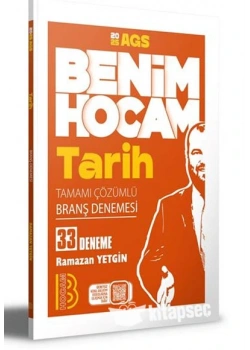 Ags Tarih Çözümlü 33 Branş Denemesi Benim Hocam