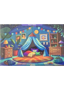 Ahşap Puzzle 24x30 cm 24 Parça Hayal Odası