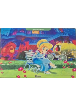 Ahşap Puzzle 24x30 cm 24 Parça Sarışın Prenses