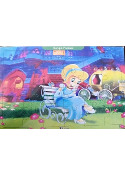 Ahşap Puzzle 24x30 cm 24 Parça Sarışın Prenses