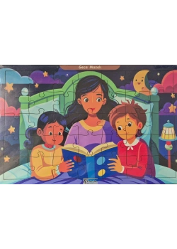 Ahşap Puzzle 24x30 cm 35 Parça Gece Masalı