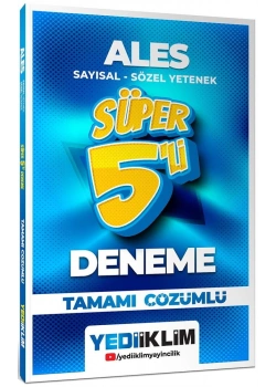 Ales Sayısal Sözel Süper 5 li Çözümlü Deneme Yediiklim
