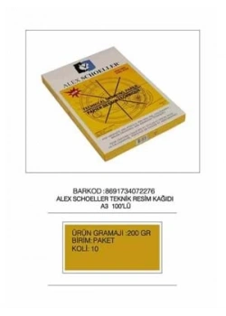 Alex A3 200 Gr Tekni̇K Resi̇m Kağıdı