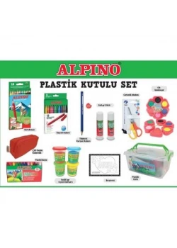 ALPİNO PLASTİK KUTULU MAXİ OKUL SETİ * Kampanyalı Ürün *
