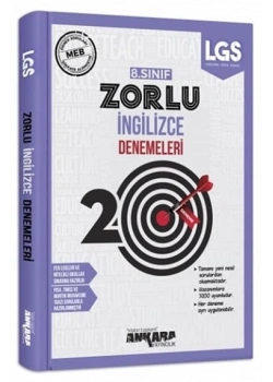Ankara 8. Sınıf İngilizce 20 Zorlu Deneme