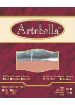 Artebella Metal Varak Gümüş 14*14 25 Yaprak