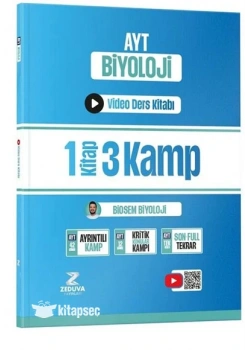 AYT BİYOLOJİ VİDEO DERS KİTABI 1 KİTAP 3 KAMP ZEDUVA YAYIN
