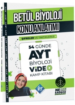 Betül Biyoloji Konu Anlatım 54 Günde Ayt Biyoloji Video Kamp Kitabı Kr
