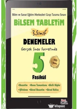Bilsem Tabletim 3.Sınıf Denemeler 5 Fasikül Hayat Yayın