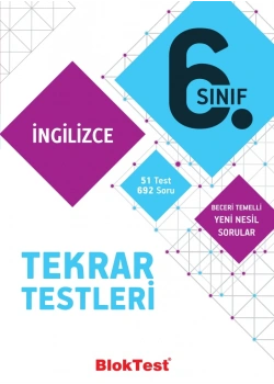 Bloktest 6.Sınıf İngilizce Tekrar Testleri